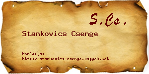 Stankovics Csenge névjegykártya